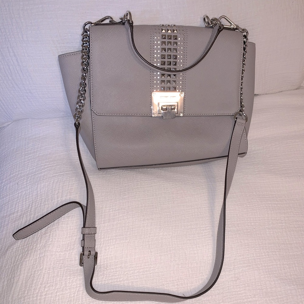 Michael Kors Tina Studded Leather Chain Satchel